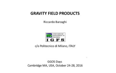IGFS GGOS Days 2016 – Gravity Field Products